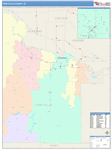 Twin Falls County Wall Map Color Cast Style